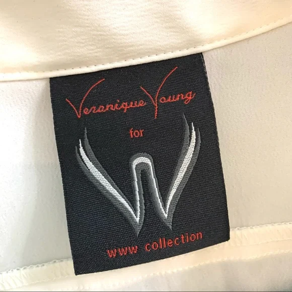 Veronique Young detailed button up tuxedo blouse - Picture 5 of 7